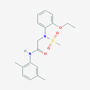 N-(2,5-dimethylphenyl)-2-[2-ethoxy(methylsulfonyl)anilino]acetamide