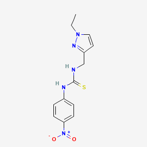 molecular formula C13H15N5O2S B4114256 N-[(1-ethyl-1H-pyrazol-3-yl)methyl]-N'-(4-nitrophenyl)thiourea 