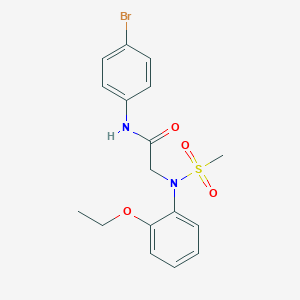 N-(4-bromophenyl)-2-[2-ethoxy(methylsulfonyl)anilino]acetamide