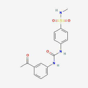 molecular formula C16H17N3O4S B4114262 4-({[(3-acetylphenyl)amino]carbonyl}amino)-N-methylbenzenesulfonamide 