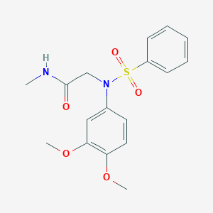 2-[3,4-dimethoxy(phenylsulfonyl)anilino]-N-methylacetamide