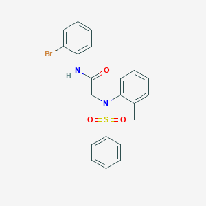 molecular formula C22H21BrN2O3S B411428 N-(2-bromophenyl)-2-{2-methyl[(4-methylphenyl)sulfonyl]anilino}acetamide 