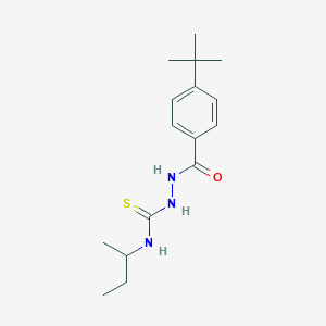 molecular formula C16H25N3OS B4114289 N-(sec-butyl)-2-(4-tert-butylbenzoyl)hydrazinecarbothioamide 