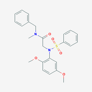 N-benzyl-2-[2,5-dimethoxy(phenylsulfonyl)anilino]-N-methylacetamide