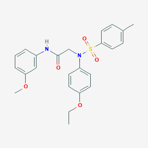 molecular formula C24H26N2O5S B411430 2-{4-ethoxy[(4-methylphenyl)sulfonyl]anilino}-N-(3-methoxyphenyl)acetamide 