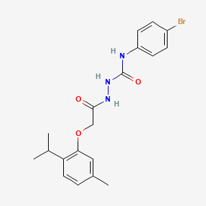 molecular formula C19H22BrN3O3 B4114308 N-(4-bromophenyl)-2-[(2-isopropyl-5-methylphenoxy)acetyl]hydrazinecarboxamide 