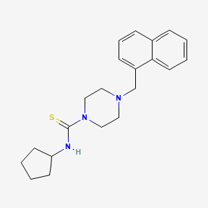 molecular formula C21H27N3S B4114309 N-cyclopentyl-4-(1-naphthylmethyl)-1-piperazinecarbothioamide 