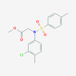 molecular formula C17H18ClNO4S B411431 methyl 2-(3-chloro-4-methyl-N-(4-methylphenyl)sulfonylanilino)acetate CAS No. 333453-05-7