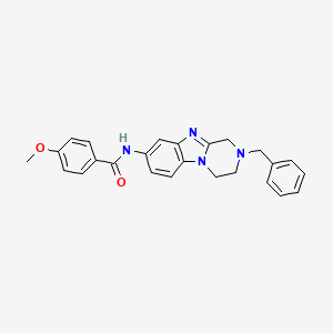 molecular formula C25H24N4O2 B4114313 N-(2-benzyl-1,2,3,4-tetrahydropyrazino[1,2-a]benzimidazol-8-yl)-4-methoxybenzamide 