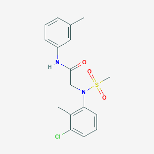 2-[3-chloro-2-methyl(methylsulfonyl)anilino]-N-(3-methylphenyl)acetamide