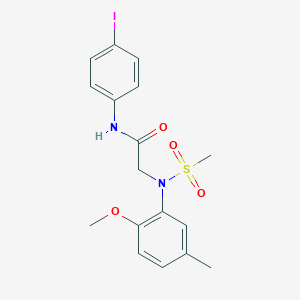 N-(4-iodophenyl)-2-[2-methoxy-5-methyl(methylsulfonyl)anilino]acetamide