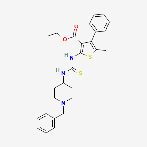 ethyl 2-({[(1-benzyl-4-piperidinyl)amino]carbonothioyl}amino)-5-methyl-4-phenyl-3-thiophenecarboxylate