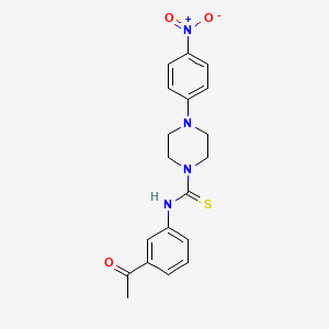 molecular formula C19H20N4O3S B4114348 N-(3-acetylphenyl)-4-(4-nitrophenyl)-1-piperazinecarbothioamide 