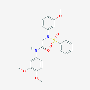 N-(3,4-dimethoxyphenyl)-2-[3-methoxy(phenylsulfonyl)anilino]acetamide