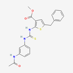 molecular formula C22H21N3O3S2 B4114375 methyl 2-[({[3-(acetylamino)phenyl]amino}carbonothioyl)amino]-5-benzyl-3-thiophenecarboxylate 