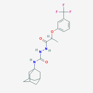 molecular formula C21H26F3N3O3 B4114383 N-1-adamantyl-2-{2-[3-(trifluoromethyl)phenoxy]propanoyl}hydrazinecarboxamide 
