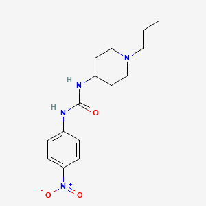 molecular formula C15H22N4O3 B4114391 N-(4-nitrophenyl)-N'-(1-propyl-4-piperidinyl)urea 