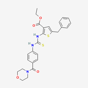 ethyl 5-benzyl-2-[({[4-(4-morpholinylcarbonyl)phenyl]amino}carbonothioyl)amino]-3-thiophenecarboxylate