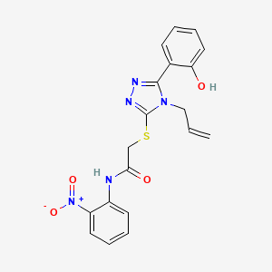 molecular formula C19H17N5O4S B4114422 2-{[4-allyl-5-(2-hydroxyphenyl)-4H-1,2,4-triazol-3-yl]thio}-N-(2-nitrophenyl)acetamide 