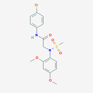 N-(4-bromophenyl)-2-[2,4-dimethoxy(methylsulfonyl)anilino]acetamide