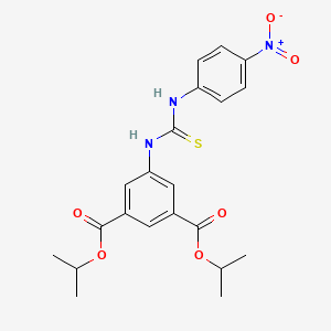 molecular formula C21H23N3O6S B4114494 diisopropyl 5-({[(4-nitrophenyl)amino]carbonothioyl}amino)isophthalate 