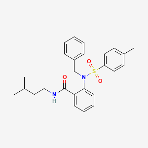 molecular formula C26H30N2O3S B4114502 2-{benzyl[(4-methylphenyl)sulfonyl]amino}-N-(3-methylbutyl)benzamide 
