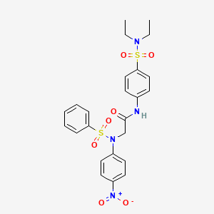 N~1~-{4-[(diethylamino)sulfonyl]phenyl}-N~2~-(4-nitrophenyl)-N~2~-(phenylsulfonyl)glycinamide