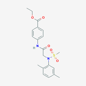 Ethyl 4-({[2,5-dimethyl(methylsulfonyl)anilino]acetyl}amino)benzoate