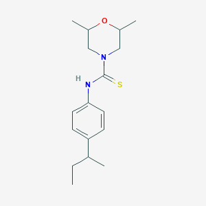 molecular formula C17H26N2OS B4114528 N-(4-sec-butylphenyl)-2,6-dimethyl-4-morpholinecarbothioamide 