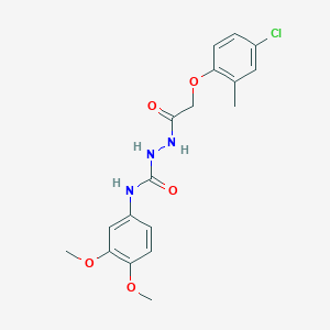 2-[(4-chloro-2-methylphenoxy)acetyl]-N-(3,4-dimethoxyphenyl)hydrazinecarboxamide