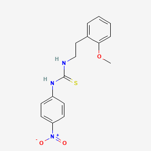 molecular formula C16H17N3O3S B4114547 N-[2-(2-methoxyphenyl)ethyl]-N'-(4-nitrophenyl)thiourea 