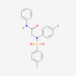 2-{4-fluoro[(4-methylphenyl)sulfonyl]anilino}-N-phenylacetamide