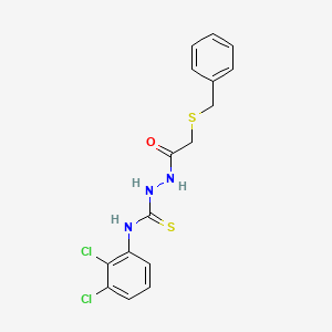 molecular formula C16H15Cl2N3OS2 B4114552 2-[(benzylthio)acetyl]-N-(2,3-dichlorophenyl)hydrazinecarbothioamide 