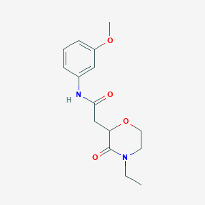 molecular formula C15H20N2O4 B4114561 2-(4-ethyl-3-oxo-2-morpholinyl)-N-(3-methoxyphenyl)acetamide 