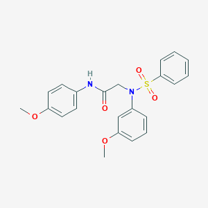 N-(4-methoxyphenyl)-2-[3-methoxy(phenylsulfonyl)anilino]acetamide