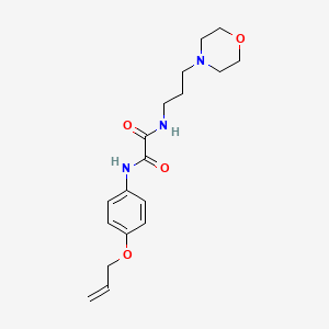 molecular formula C18H25N3O4 B4114589 N-[4-(allyloxy)phenyl]-N'-[3-(4-morpholinyl)propyl]ethanediamide 