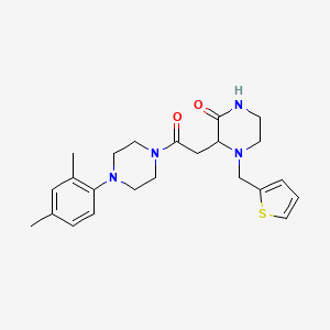 molecular formula C23H30N4O2S B4114596 3-{2-[4-(2,4-dimethylphenyl)-1-piperazinyl]-2-oxoethyl}-4-(2-thienylmethyl)-2-piperazinone 