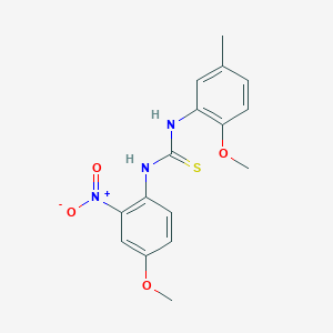 molecular formula C16H17N3O4S B4114608 N-(2-methoxy-5-methylphenyl)-N'-(4-methoxy-2-nitrophenyl)thiourea 