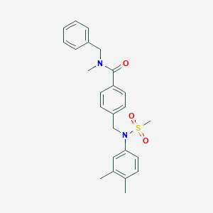 N-benzyl-4-{[3,4-dimethyl(methylsulfonyl)anilino]methyl}-N-methylbenzamide