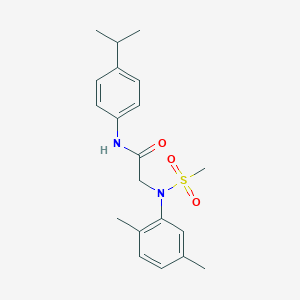 2-[2,5-dimethyl(methylsulfonyl)anilino]-N-(4-isopropylphenyl)acetamide