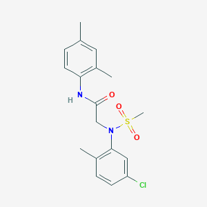 2-[5-chloro-2-methyl(methylsulfonyl)anilino]-N-(2,4-dimethylphenyl)acetamide