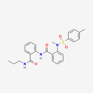 molecular formula C25H27N3O4S B4114654 2-{methyl[(4-methylphenyl)sulfonyl]amino}-N-{2-[(propylamino)carbonyl]phenyl}benzamide 