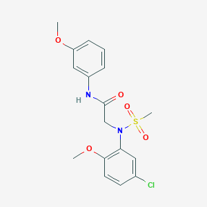 molecular formula C17H19ClN2O5S B411466 2-[5-chloro-2-methoxy(methylsulfonyl)anilino]-N-(3-methoxyphenyl)acetamide 