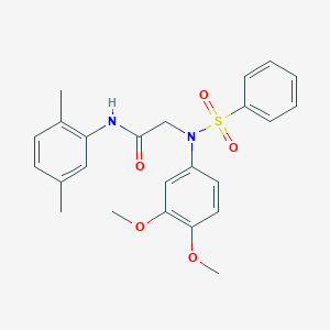 2-[3,4-dimethoxy(phenylsulfonyl)anilino]-N-(2,5-dimethylphenyl)acetamide