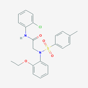 molecular formula C23H23ClN2O4S B411468 N-(2-chlorophenyl)-2-{2-ethoxy[(4-methylphenyl)sulfonyl]anilino}acetamide 