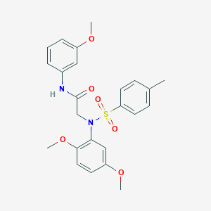 2-{2,5-dimethoxy[(4-methylphenyl)sulfonyl]anilino}-N-(3-methoxyphenyl)acetamide