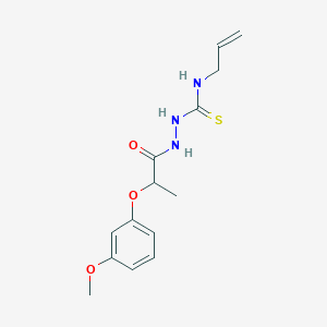 molecular formula C14H19N3O3S B4114693 N-allyl-2-[2-(3-methoxyphenoxy)propanoyl]hydrazinecarbothioamide 