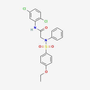 molecular formula C22H20Cl2N2O4S B4114705 N~1~-(2,5-dichlorophenyl)-N~2~-[(4-ethoxyphenyl)sulfonyl]-N~2~-phenylglycinamide 
