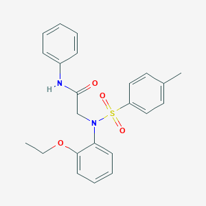 molecular formula C23H24N2O4S B411471 2-{2-ethoxy[(4-methylphenyl)sulfonyl]anilino}-N-phenylacetamide 