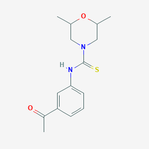 N-(3-acetylphenyl)-2,6-dimethyl-4-morpholinecarbothioamide